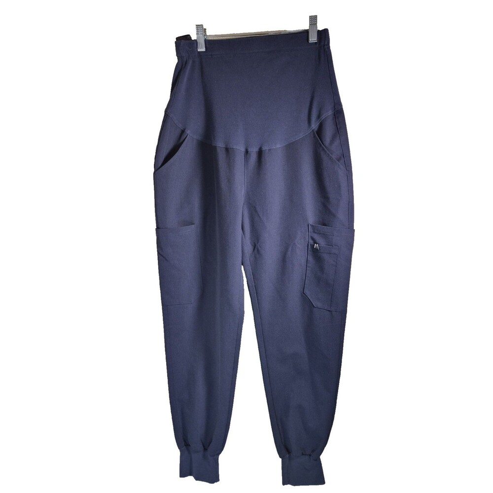 Alina Mae Maternity Scrub Joggers Navy Blue Small Adjustable Waist
